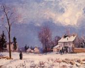 卡米耶 毕沙罗 : The Road from Versailles to Saint-Germain, Louveciennes